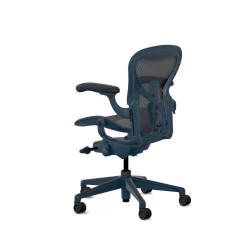 Herman Miller Aeron - Office Chair, Size A, Color Blue, Steel Base With Polyamide Castors | Long Hours Comfort-5