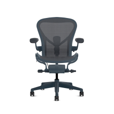 Herman Miller Aeron - Office Chair, Size B, Color Blue, Steel Base With Polyamide Castors | Home & Office