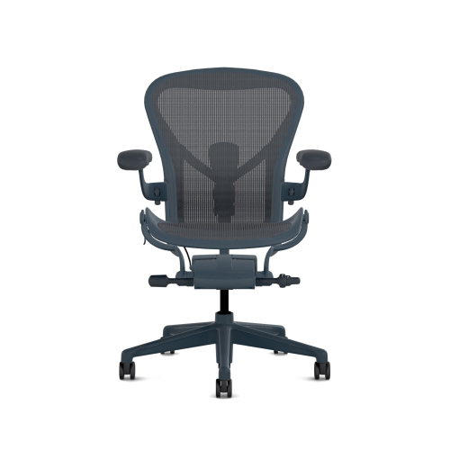 Herman Miller Aeron - Office Chair, Size B, Color Blue, Steel Base With Polyamide Castors | Home & Office
