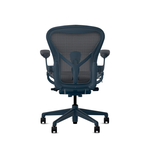 Herman Miller Aeron - Office Chair, Size B, Color Blue, Steel Base With Polyamide Castors | Home & Office-4