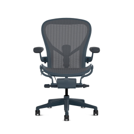Herman Miller Aeron - Office Chair, Size C, Color Blue, Steel Base With Rubber Castors | Corporate Use