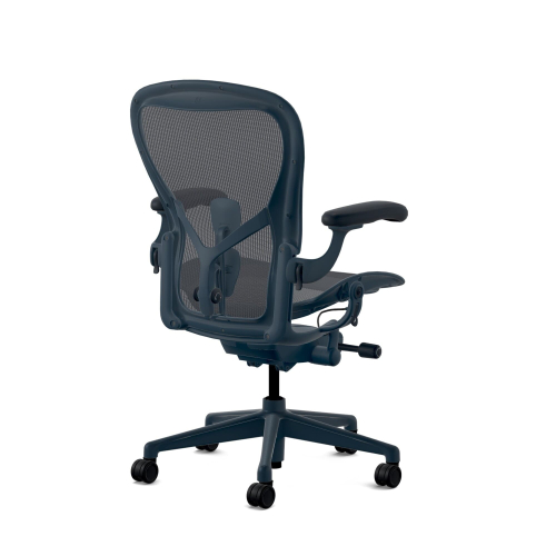 Herman Miller Aeron - Office Chair, Size C, Color Blue, Steel Base With Polyamide Castors | Workspaces-3