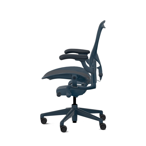 Herman Miller Aeron - Office Chair, Size C, Color Blue, Steel Base With Rubber Castors | Corporate Use-5