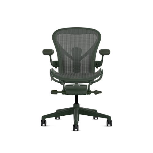 Herman Miller Aeron - Office Chair, Size A, Color Green, Steel Base With Rubber Castors | Desk Work