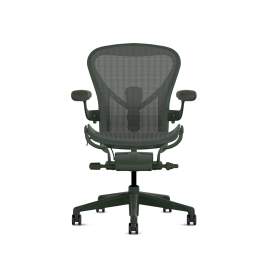 Herman Miller Aeron - Office Chair, Size B, Color Green, Steel Base With Rubber Castors | Home & Office
