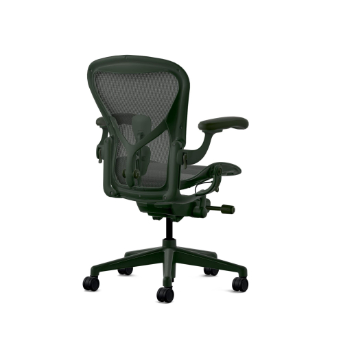 Herman Miller Aeron - Office Chair, Size B, Color Green, Steel Base With Polyamide Castors | Offices-3