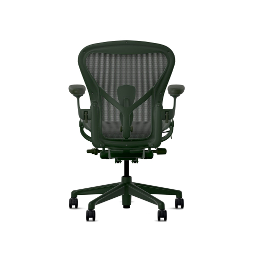 Herman Miller Aeron - Office Chair, Size B, Color Green, Steel Base With Polyamide Castors | Offices-4