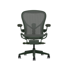 Herman Miller Aeron - Office Chair, Size C, Color Green, Steel Base With Rubber Castors | Offices