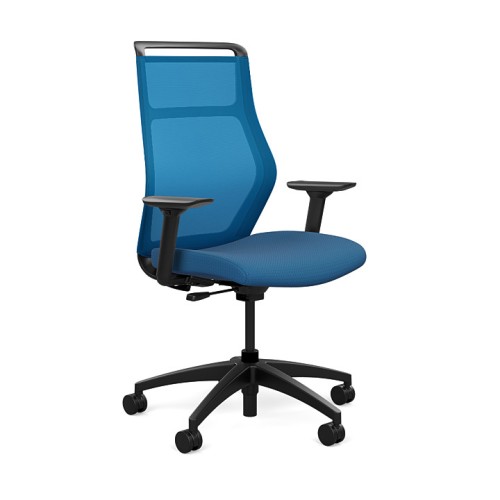 Office chairs on castors Hexy from SitOnIt, blue color-1