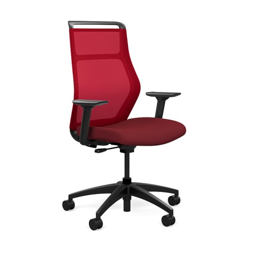 Office chairs on castors Hexy from SitOnIt, dark red color-4