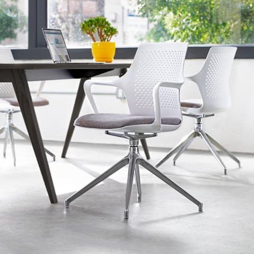 Ioniq guest chair by SitOnIt with yellow upholstery-9