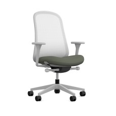 Lino - office chair on casters, green upholstery, on casters, ZGF45