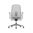 Lino - office chair, on castors, seat and back - white-2