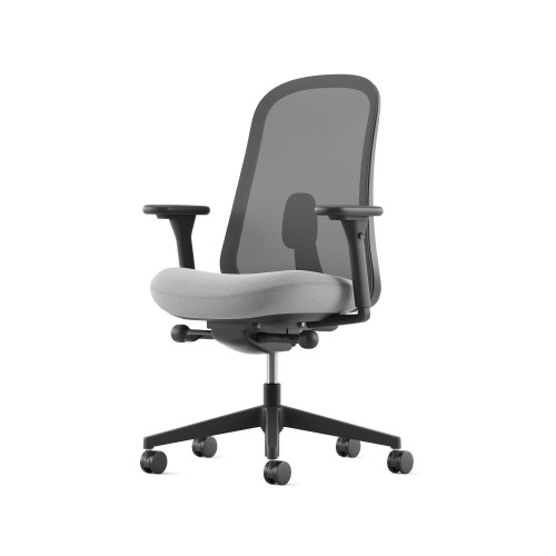 Lino - office chair, on castors, graphite color-2