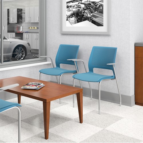 Lumin Short Term Work Chair by SitOnIt 4 Legged Orange-6