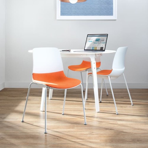 SitOnIt Mika Wire Rod Multipurpose Stackable Chair in White-7