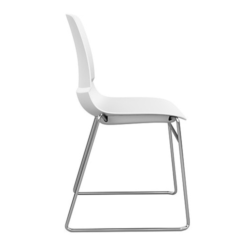 SitOnIt Mika Wire Rod Multipurpose Stackable Chair in White-1