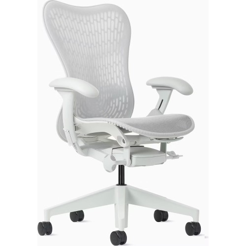 Mirra 2 office chair, on castors, white color - Alpina