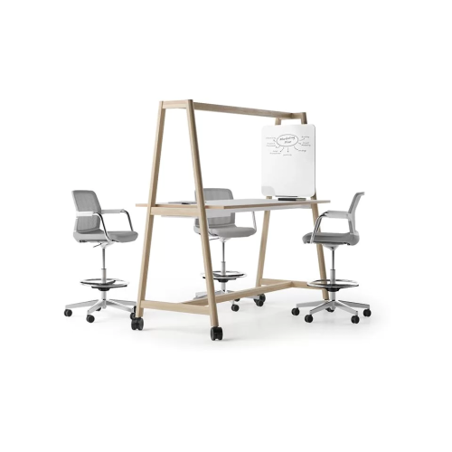 Multifunctional table NOVA Wood Multipurpose from Narbutas in sandy ash color with dimensions 152x90x190 cm-1