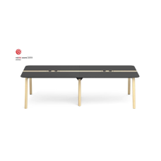 Multifunctional table NOVA Wood from Narbutas ash stained light grey with dimensions 280x120x74 cm