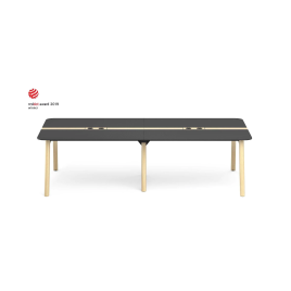 Multifunctional table NOVA Wood from Narbutas ash stained light grey with dimensions 280x120x74 cm