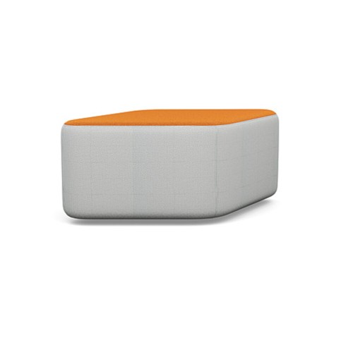 SitOnIt Nano Diamond Modular Lounge Ottoman in Grey-Orange-1
