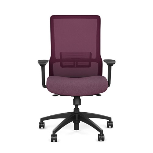 Novo Office Chair by SitOnIt with High Back, Mesh and Seat in Purple, on Casters-4