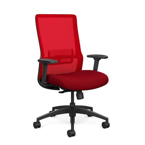 Novo Chair Highback Mesh Black Frame Red color Mao from SitOnIt-1