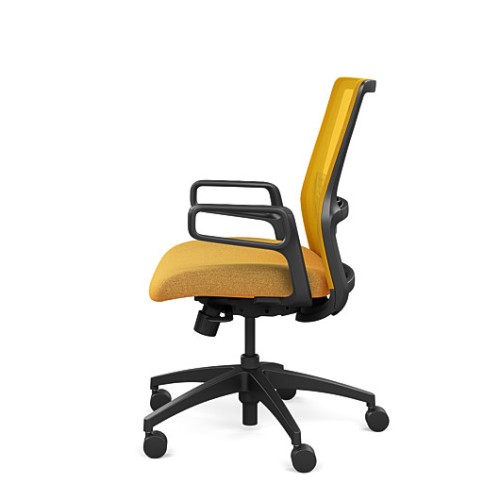 Office chair on castors Novo from SitOnIt, yellow color-1