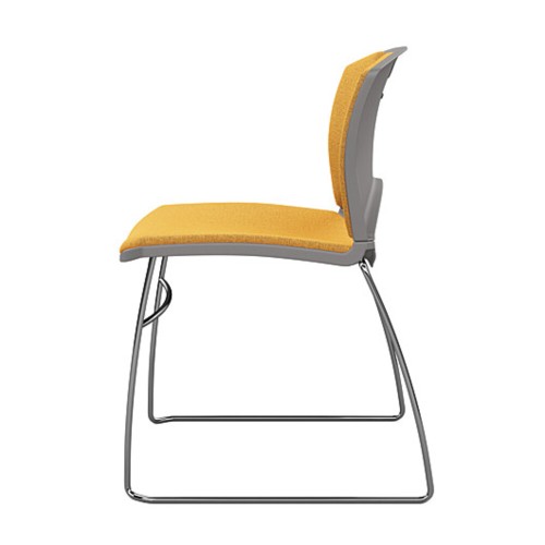 OnCall Guest Chair by SitOnIt in Yellow with Upholstered Seat and Back-3