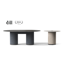 Conference and meeting table PARTHOS by Narbutas dark grey with dimensions 200x120x76 cm