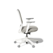 Poppin Maxwell - Task Chair, Color Light Gray With White Frame. White Glass-filled Nylon Base on Castors | Office & Home-1
