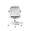 Poppin Maxwell - Task Chair, Color Light Gray With White Frame. White Glass-filled Nylon Base on Castors | Office & Home-3