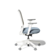 Poppin Maxwell - Task Chair, Color Blue With White Frame. White Glass-filled Nylon Base on Castors | Offices-1