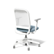 Poppin Maxwell - Task Chair, Color Blue With White Frame. White Glass-filled Nylon Base on Castors | Offices-2