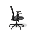 Poppin Maxwell - Task Chair, Color Gray With Black Frame. Black Glass-filled Nylon Base on Castors | Small Spaces-1