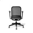 Poppin Maxwell - Task Chair, Color Gray With Black Frame. Black Glass-filled Nylon Base on Castors | Small Spaces-2