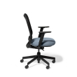 Poppin Maxwell - Task Chair, Color Blue With Black Frame. Black Glass-filled Nylon Base on Castors | Desk Use-2
