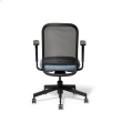 Poppin Maxwell - Task Chair, Color Blue With Black Frame. Black Glass-filled Nylon Base on Castors | Desk Use-3