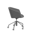 Poppin Pitch - Meeting Chair, Color Dark Gray, Fully Upholstered and Cushioned For Comfort, Gray Powder-coated Base on Castors | Office Environments-1
