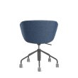 Poppin Pitch - Meeting Chair, Color Dark Blue, Fully Upholstered and Cushioned For Comfort, Gray Powder-coated Base on Castors | Business Centers-3