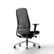 Poppin Elevate - Task Chair, Color Black With Black Frame. Polished Chrome Base on Castors | All-Day Comfort-1