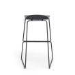 Poppin - Upbeat Stool, Color Grey, Molded seat, Powder-coated steel rod frame on glides | Offices-3