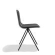 Poppin Key - Side Chair + Black Seat Pad, Set of 2, Color Black, Molded Seat, Powder-coated steel rod frame on glides | Office Reception & Meetings-2