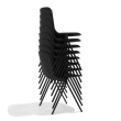 Poppin Key - Side Chair + Black Seat Pad, Set of 2, Color Black, Molded Seat, Powder-coated steel rod frame on glides | Office Reception & Meetings-5
