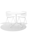 Poppin Key - Side Chair, Set of 2, Color White, Molded Seat, Powder-coated steel rod frame on glides | Offices & Boardrooms-5