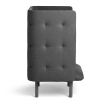 Poppin QT - Privacy Lounge Chair, Color Dark Gray, Upholstered Seat, Back and Walls, Solid Ash Frame | Reception Rooms-2