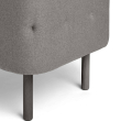 Poppin QT - Privacy Lounge Chair, Color Dark Blue, Upholstered Seat, Back and Walls, Solid Ash Frame | Commercial Spaces-4