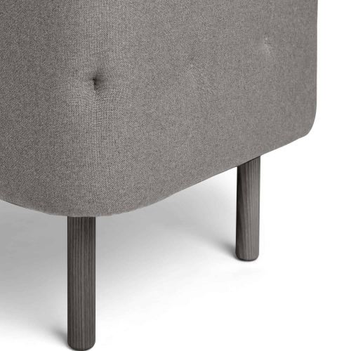 Poppin QT - Privacy Lounge Chair, Color Dark Blue, Upholstered Seat, Back and Walls, Solid Ash Frame | Commercial Spaces-4