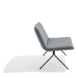 Poppin Meredith - Lounge Chair, Color Dark Gray Velvet with Black Frame, Upholstered Seat | Office & Home-1